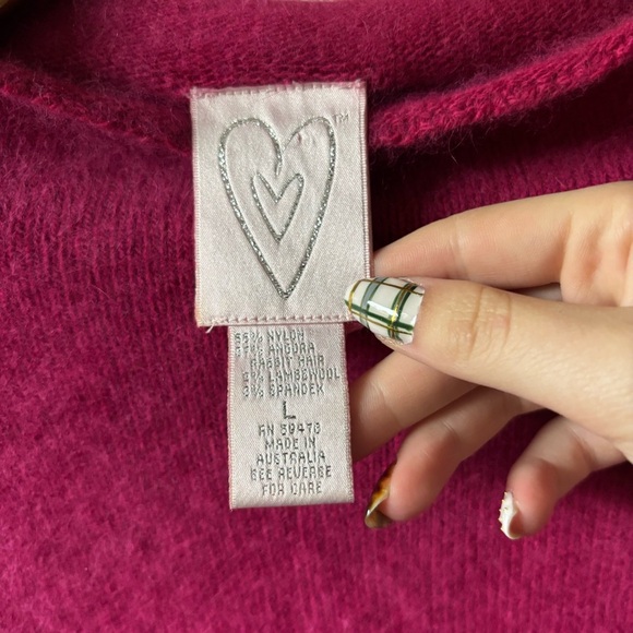 Rabbit Hair/Lambs Wool Blend Turtleneck Sweater - Picture 3 of 7